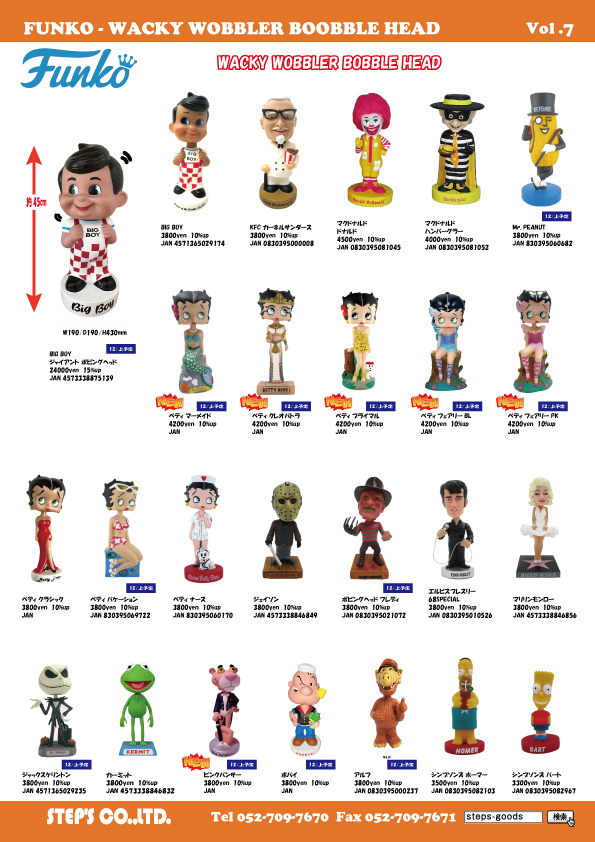 FUNKOのボビングヘッドフィギュア
アメリカ直輸入のアメトイ