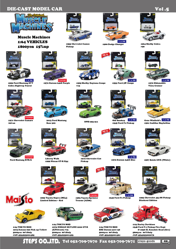 MUSCLE MACHINESのミニカー
MAISTOのミニカー
アメ車のミニカー